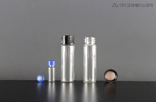 Clear Glass Sample Vial With PTFE Septa Screw Cap_Set(유리 샘플 바이알 &amp; 테플론 셉타 스크류 캡_세트)
