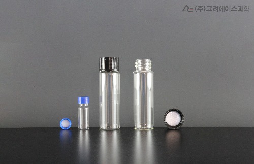 Clear Glass Sample Vial With PE Septa Screw Cap_Set (유리 샘플 바이알 &amp; PE 셉타 스크류 캡_세트)
