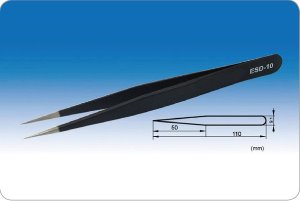Anti-Static Stainless Tweezers (정전기방지용 포셉_110mm) KA.ESD-10 - 고려에이스 쇼핑몰