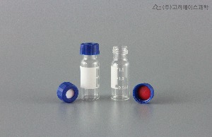 Sampler Vial White Label Write-on) With Red PTFE / White Silicone Septa Open Top Cap_Set *PRE-SLIT(샘플러 바이알 화이트 라벨 &amp; 레드 테플론 / 화이트 실리콘 셉타 오픈 탑 캡_세트 *프리슬릿)